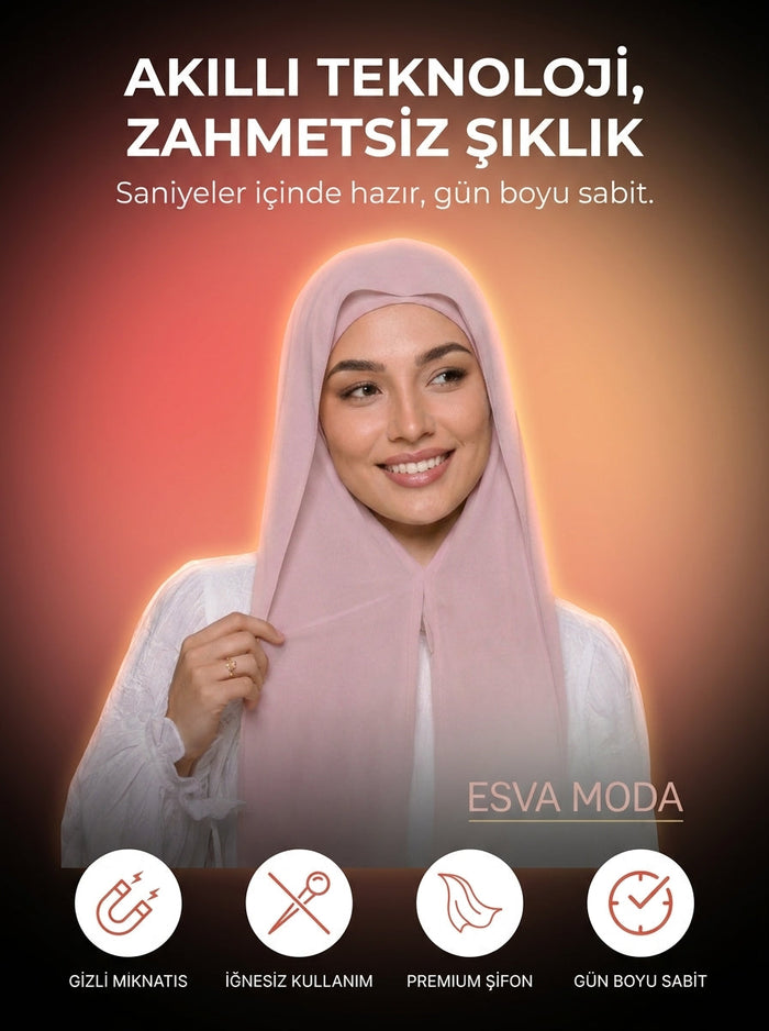 ESVA MODA Mıknatıslı Hazır Şal 9